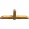 Ekena Millwork Eugene Rough Sawn Timber Gable Bracket, Western Red Cedar, 48"W x 18"H x 4"D x 4"F, 9/12 Pitch GBW048X18X0404EUG00RWR - alternate 3